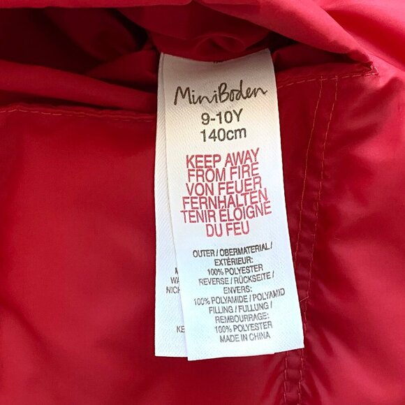 Mini Boden Boys Reversible Insulated Puffer Vest Size 9-10 140cm Red Navy Planes - Picture 9 of 12